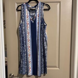 Liberty Love Blue and White Patterned Dress